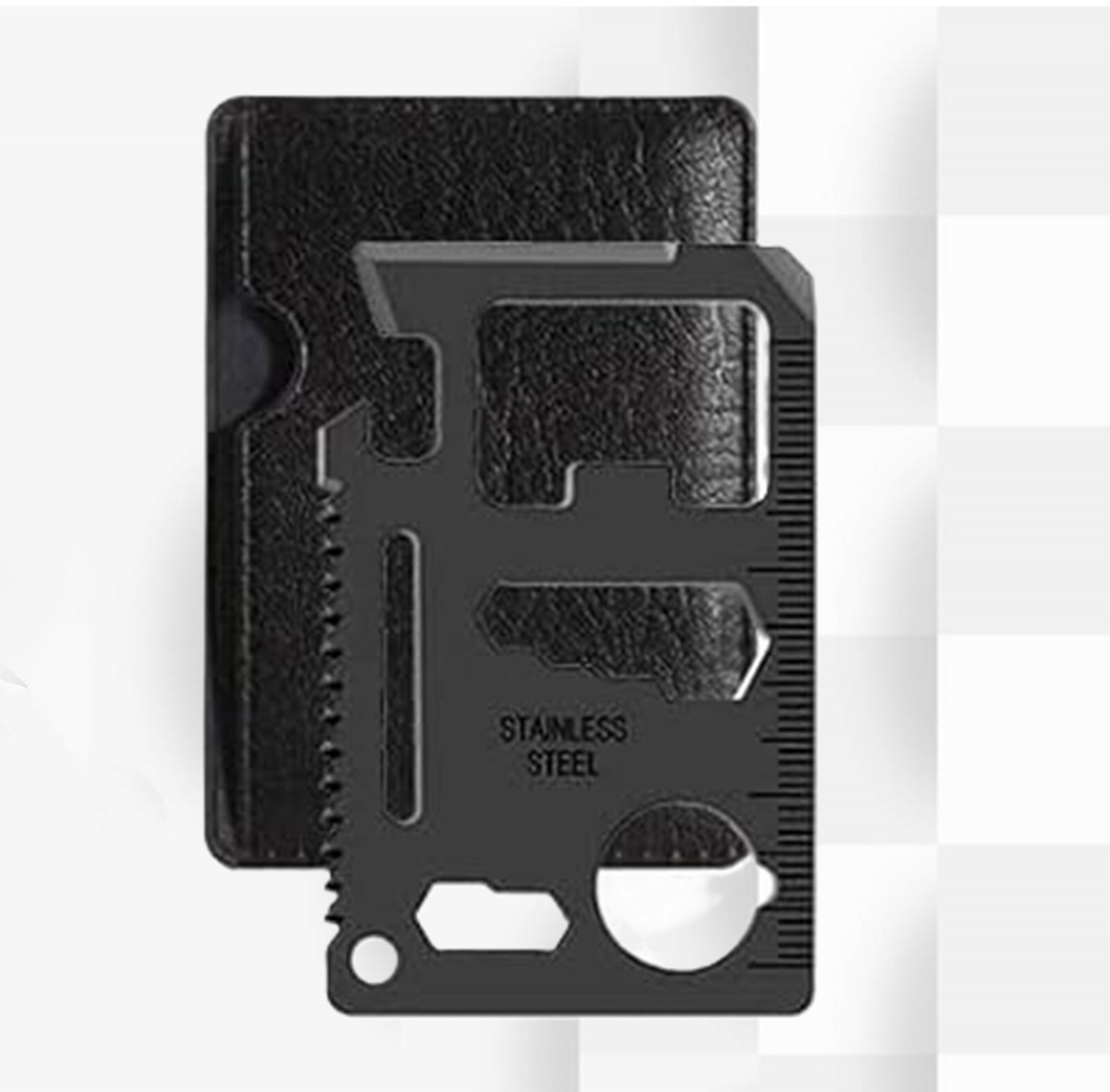 11-in-1 Multi Tool Credit Card Wallet Knife Pocket Survival Camping w/Sleeve