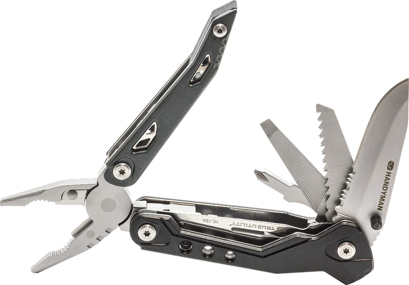 True Utility Handyone, 18 in 1 Multitool, Stainless Steel TU181