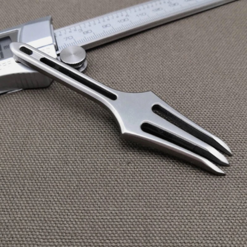 EDC TC4 titanium Multifunction Crowbar Harpoon fork outdoor camping tool