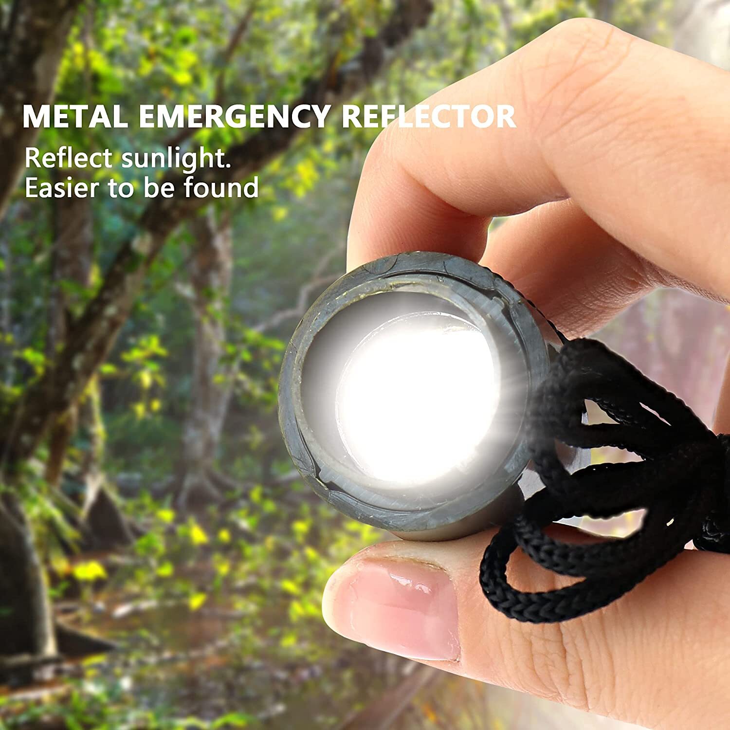 ALBATROSS 7in1 Multi-tool Survival Whistle LED Light Compass Thermometer Mirror