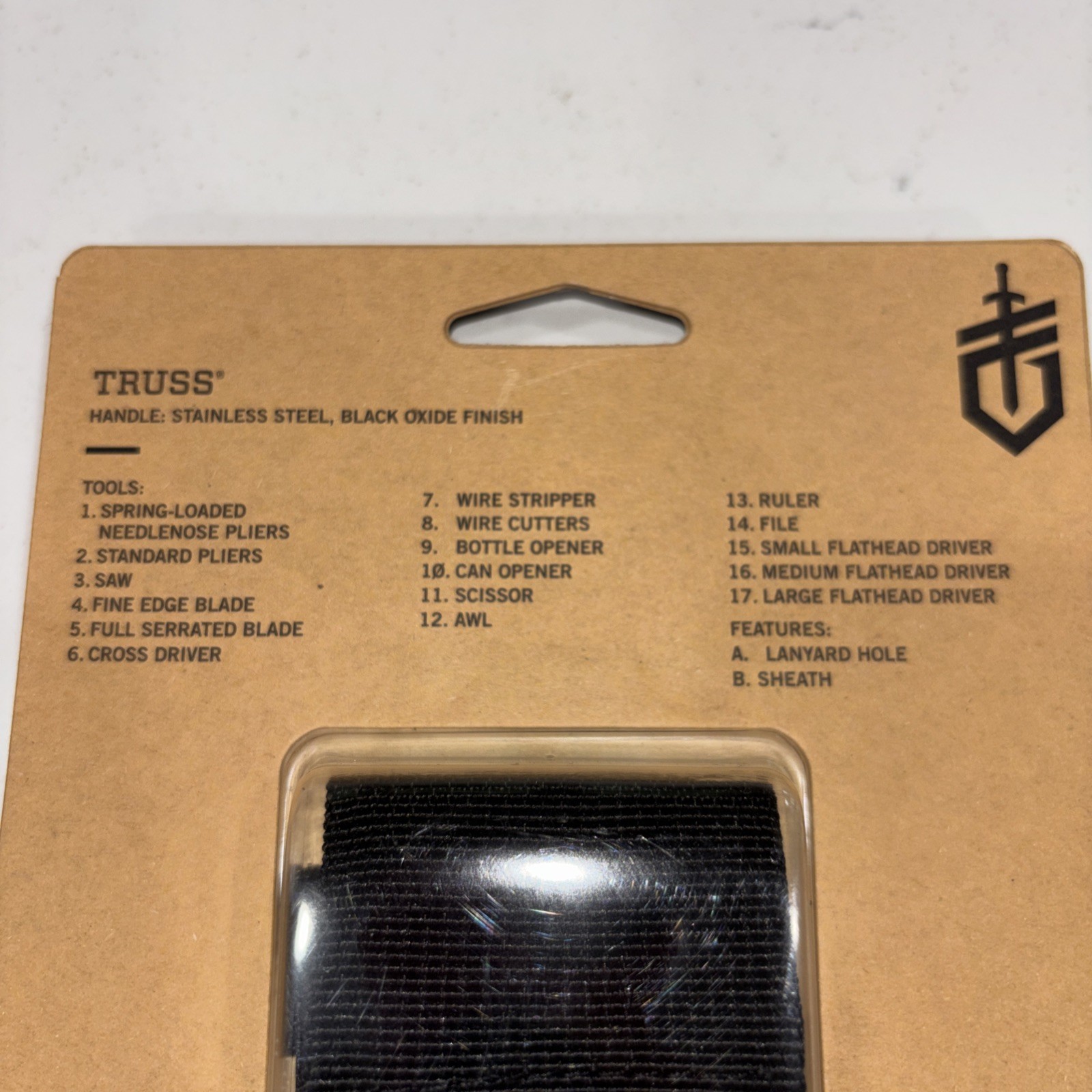 Gerber Truss Needle Nose Pliers Multi-Tool Knife with Sheath 17 Tools New