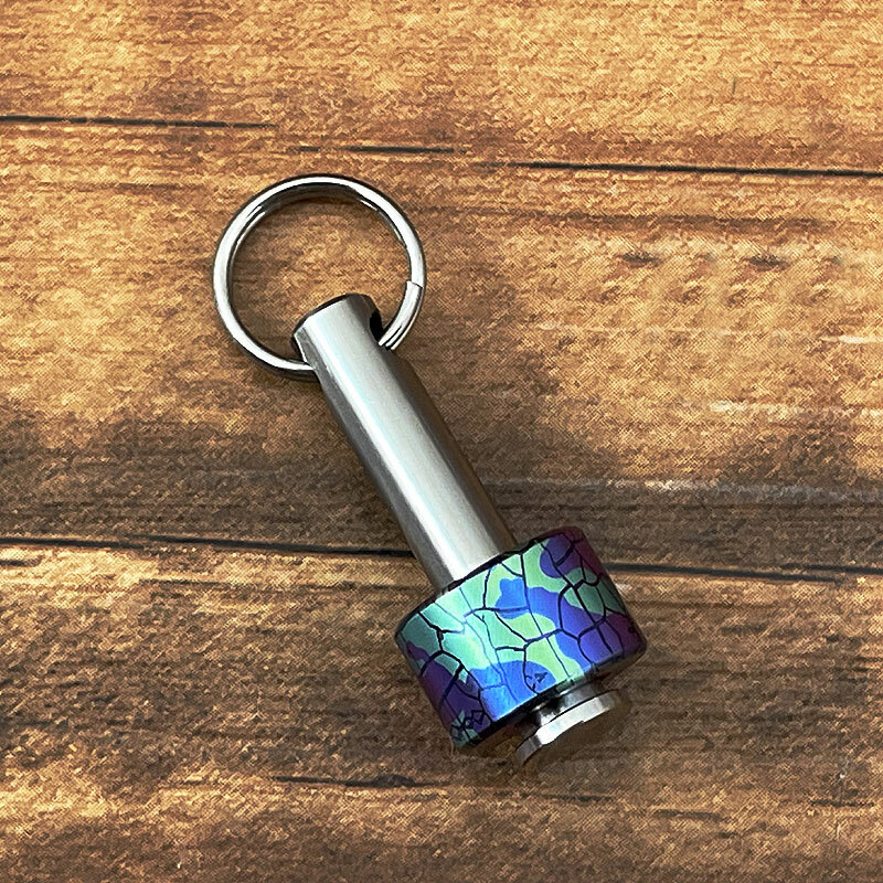 Titanium Colorful Cylinder Pendant Lanyard Bead EDC Paracord Beads Zipper Head