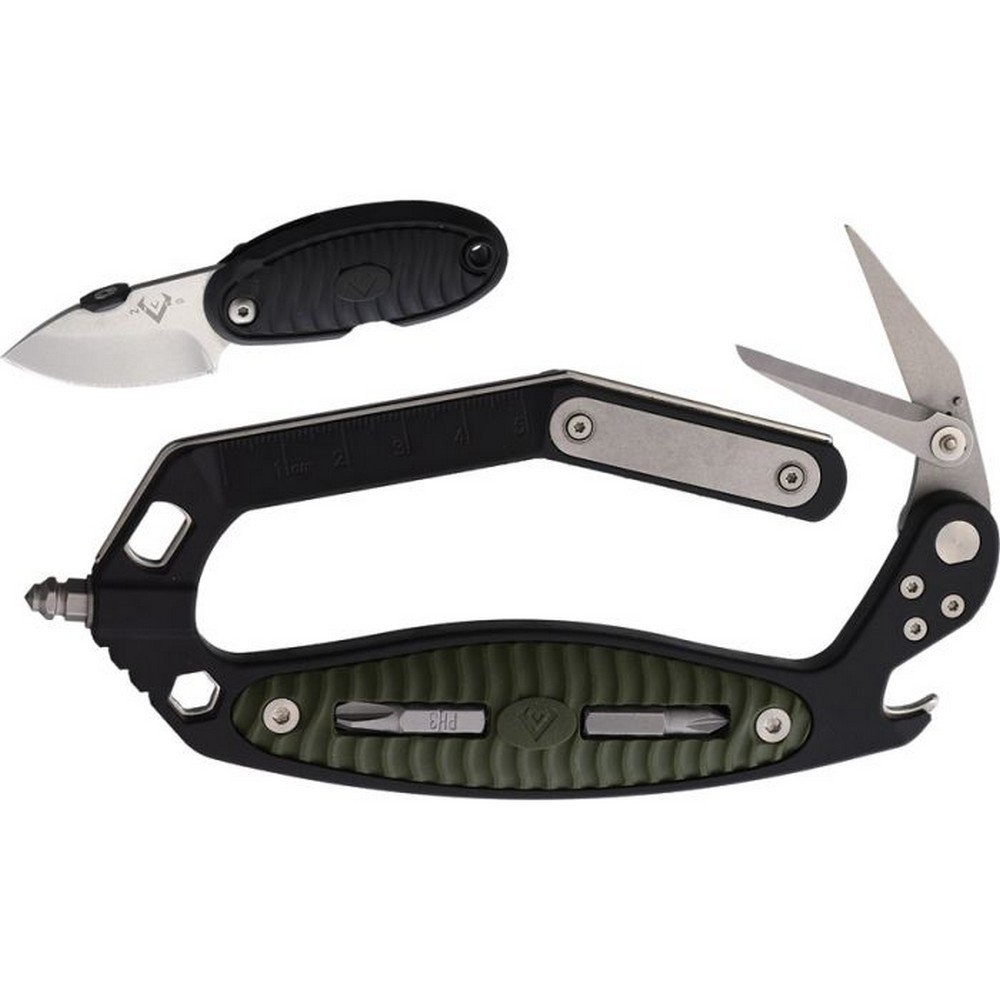 V NIVES Rescue And Utility Multi-Tool Hermit-Crab Knife Green-Black – VNI03060