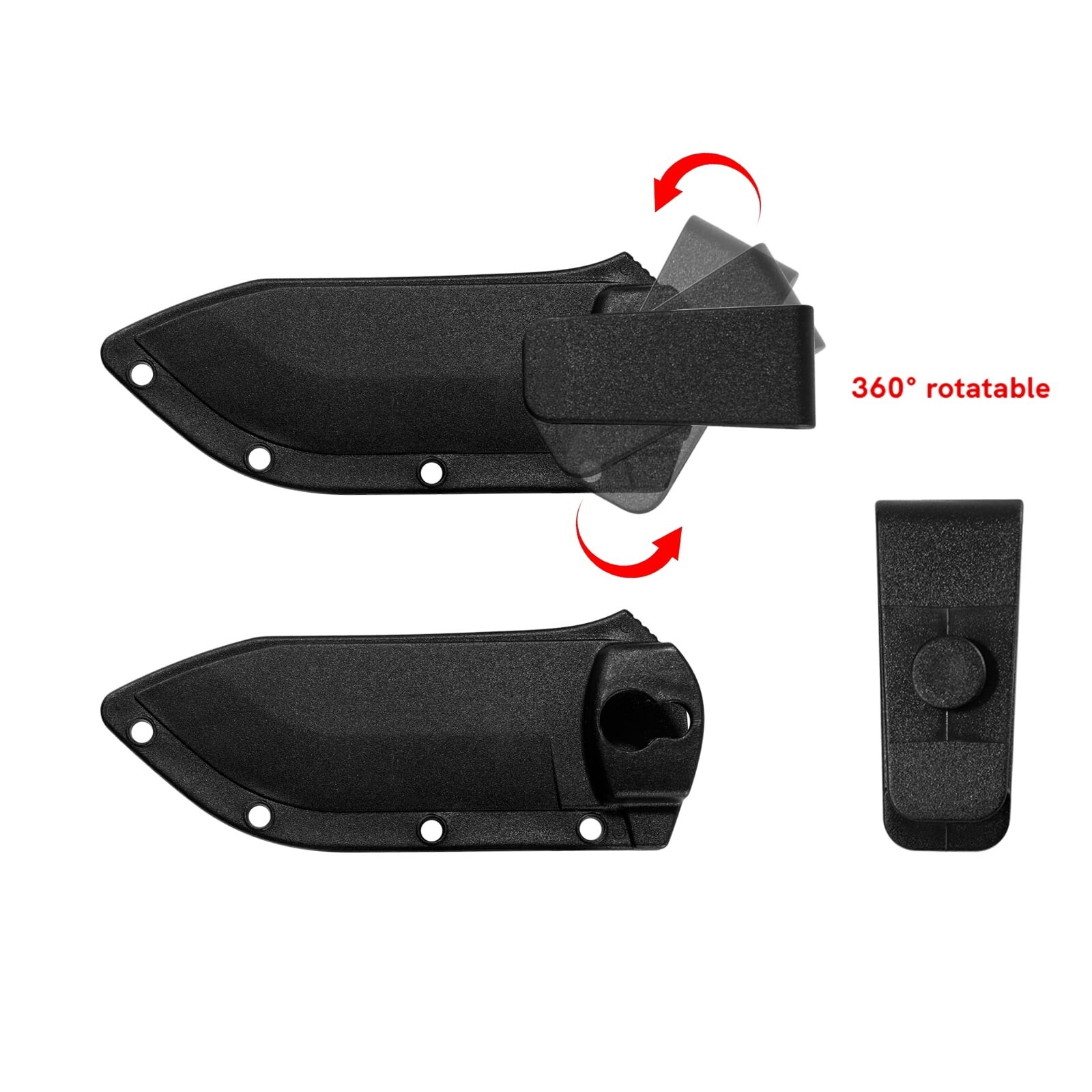 Ozark Trail 6 Pieces Hunting Knives Set 8.25 inch Fixed Blade Knife Manual Open