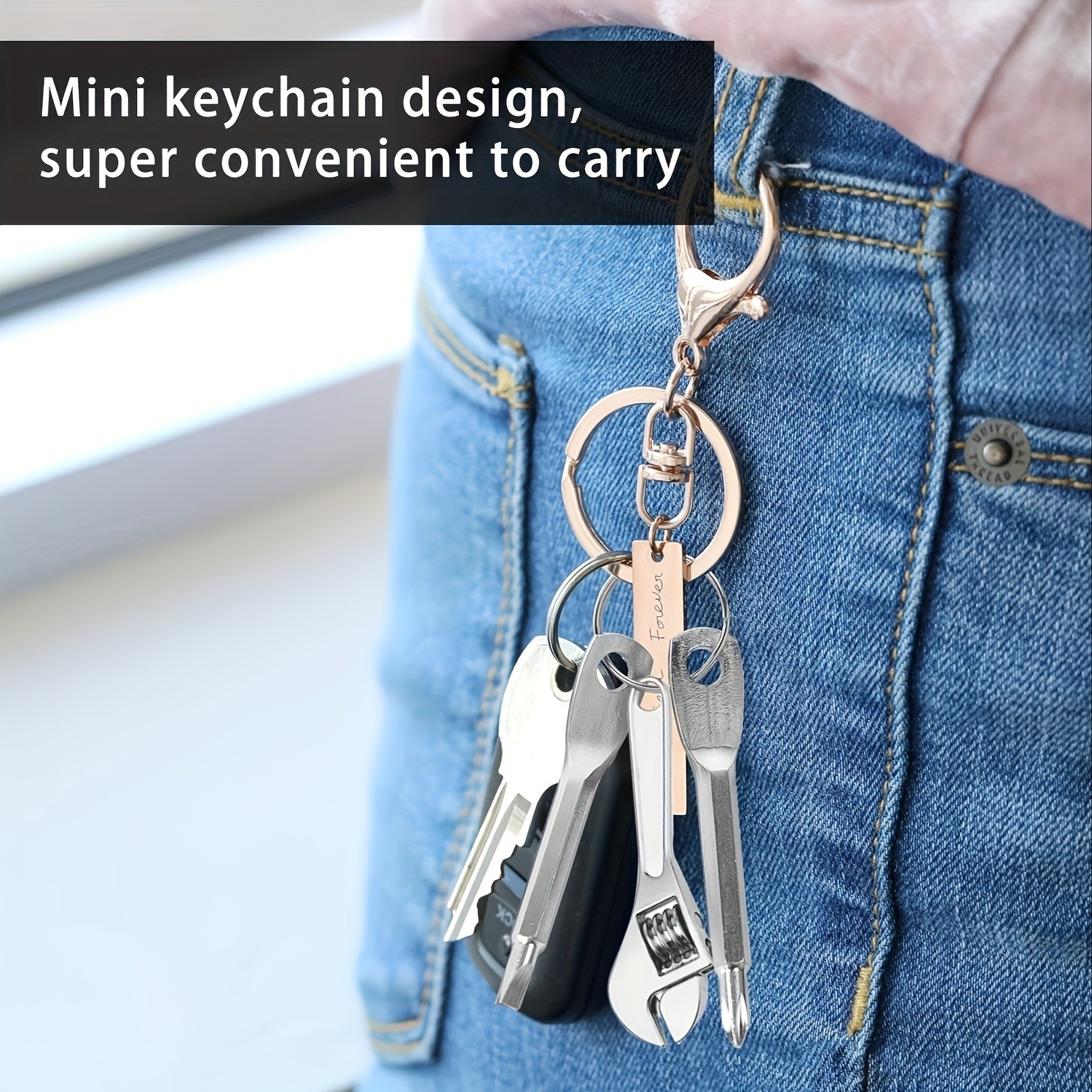 Compact Durable Handy Outdoor-Ready Set of 3 Portable Screwdrivers on a Keychain