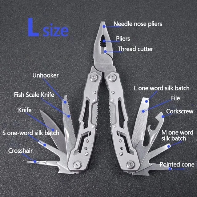14-in-1 MINI Multitool Pliers Rugged & Practical Portable Pocket Camping Tools