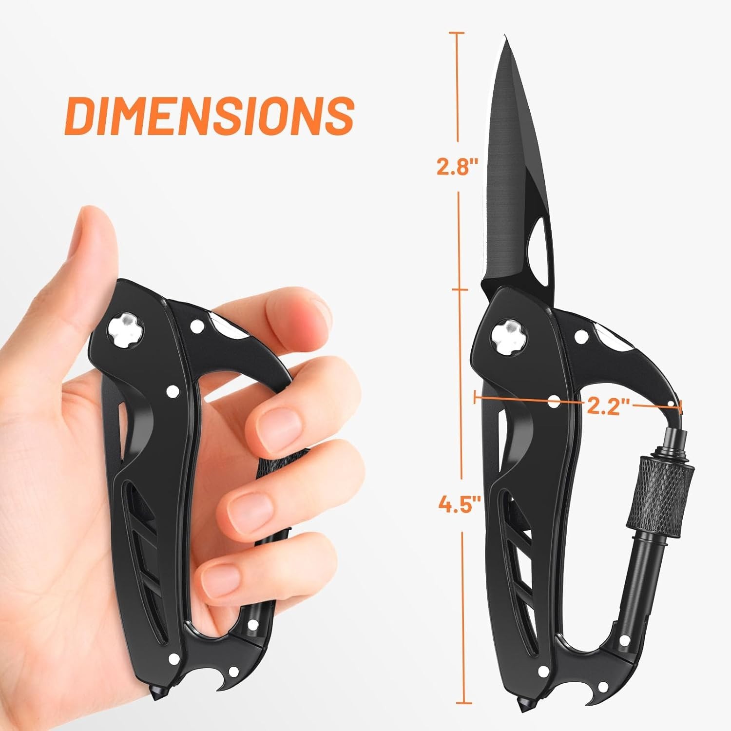 Compact 9-in-1 EDC Multitool with Pocket Knife: Ideal for Camping & Hiking Gifts