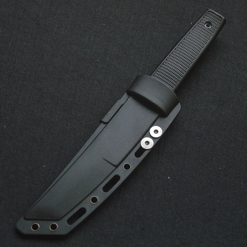 Portable Tanto Fixed Blade Knife ABS Handle Outdoor Camping Survival EDC
