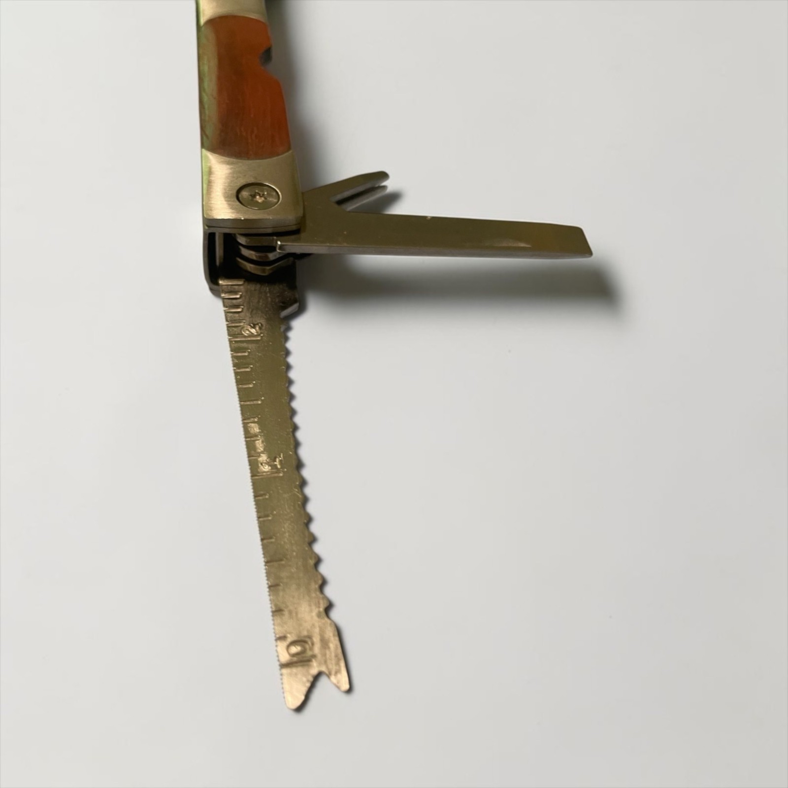 Sheffield Multi-Tool Wood Handle Stainless-Steel Blades Pliers Saw Knife Opener