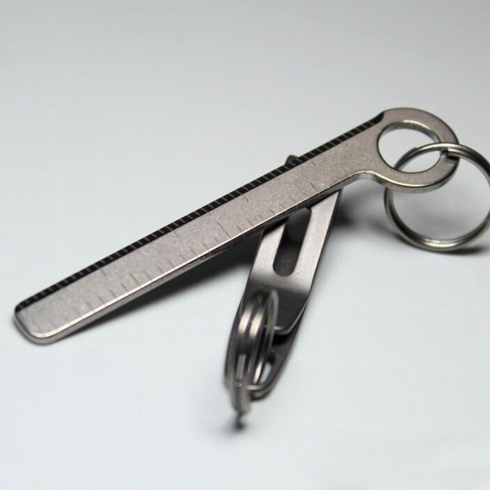 Titanium Pendant Necklace Portable Outdoor Multi Tools EDC Card Keychain