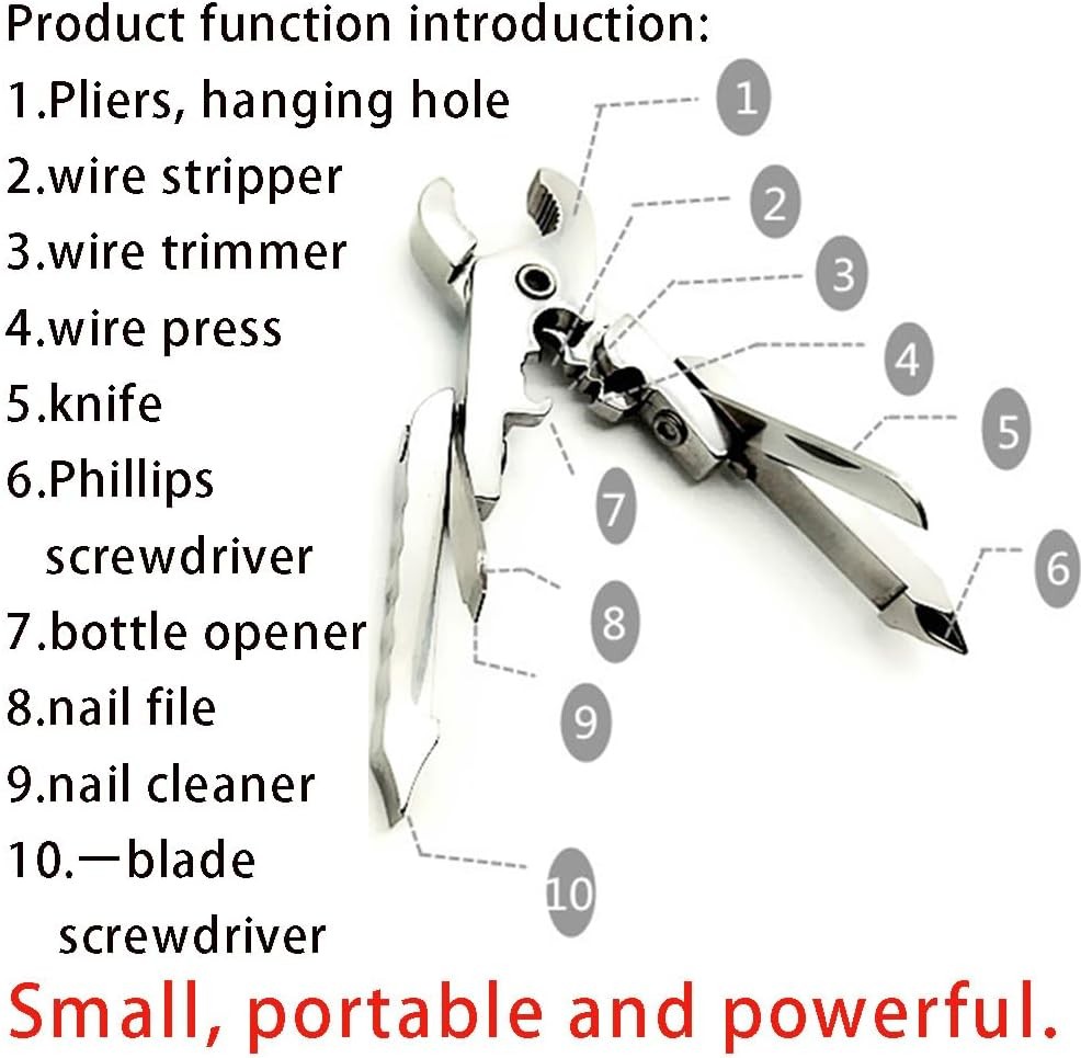 Stainless Steel Folding Maintenance Multifunctional plier,Portable Key Chain