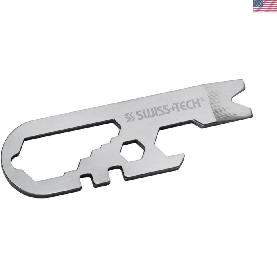 14-in-1 Micro Wrench Multi-Tool – Compact Stainless Steel for Keychain & Camping