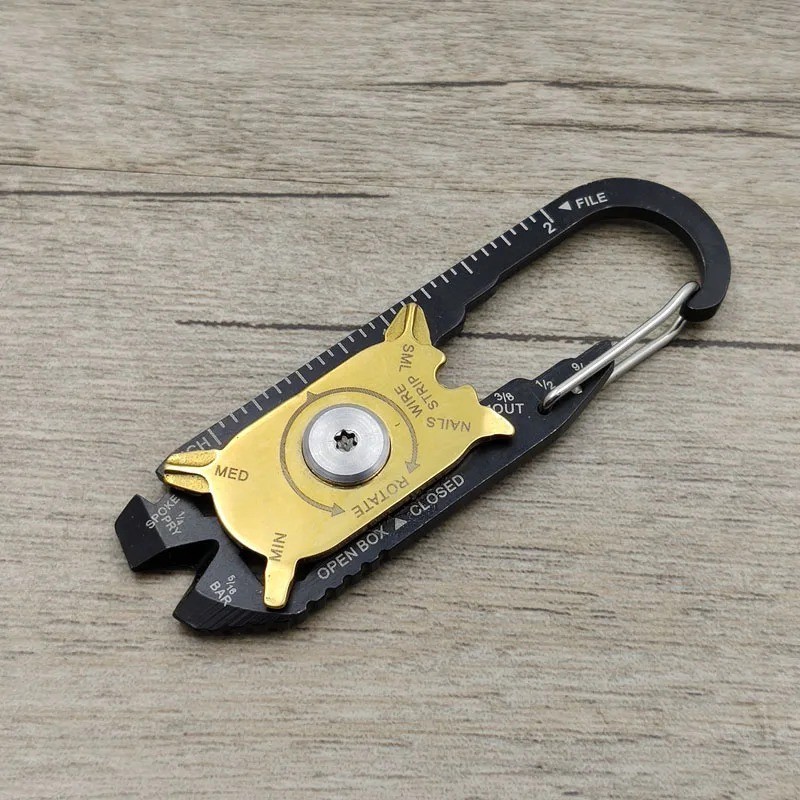 20-in-1 Multifunction EDC Keychain Tool Screwdriver Wrench Bottle Opener Bike