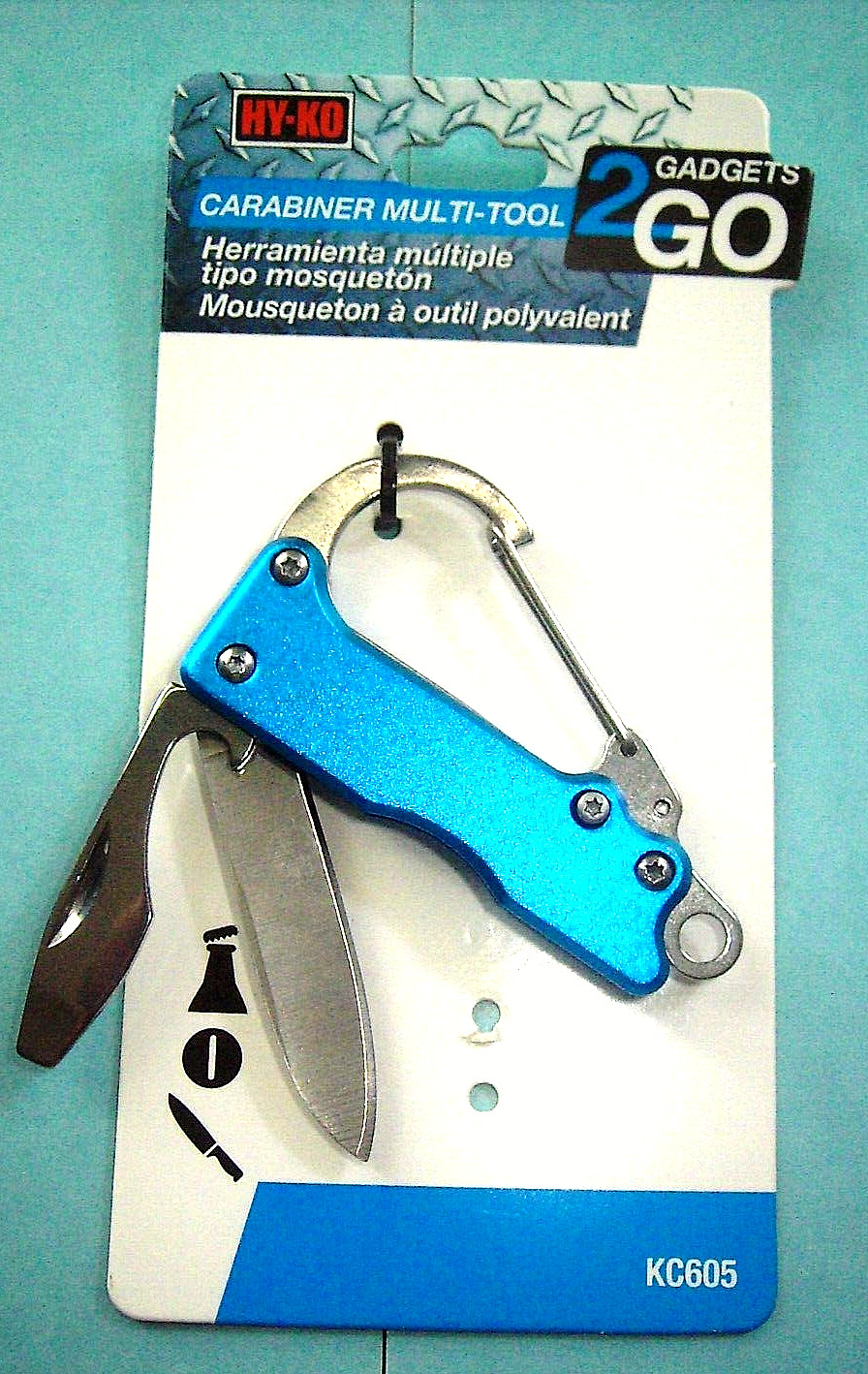 HY-KO combination bottle cap opener carabiner KNIFE KC 605 & I WORK HOOK KNIFE