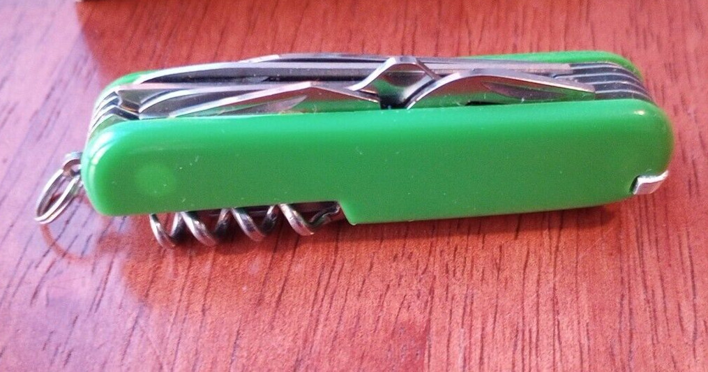 Multi-Function Frost Cutlery 3” Stainless Steel Green Army Knife 15-333G