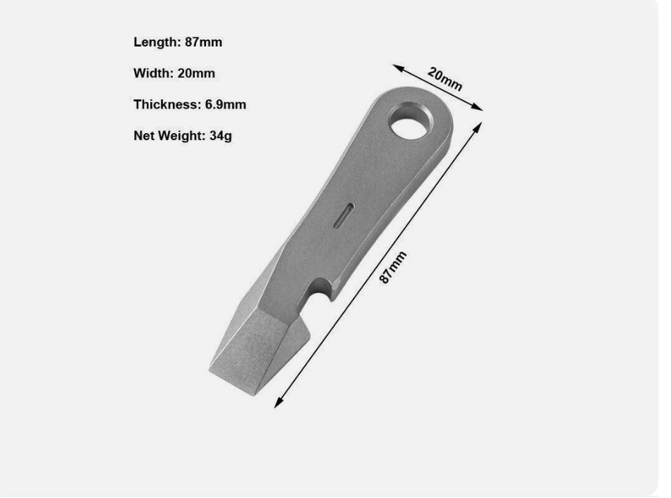 Titanium Alloy Outdoor Multi Tools Pry Bar Crowbar Opener Cutter Outdoor EDC