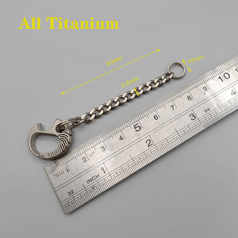 Mini Titanium Keychain Carabiner Opener EDC Outdoor Travel Size Hanging Buckle