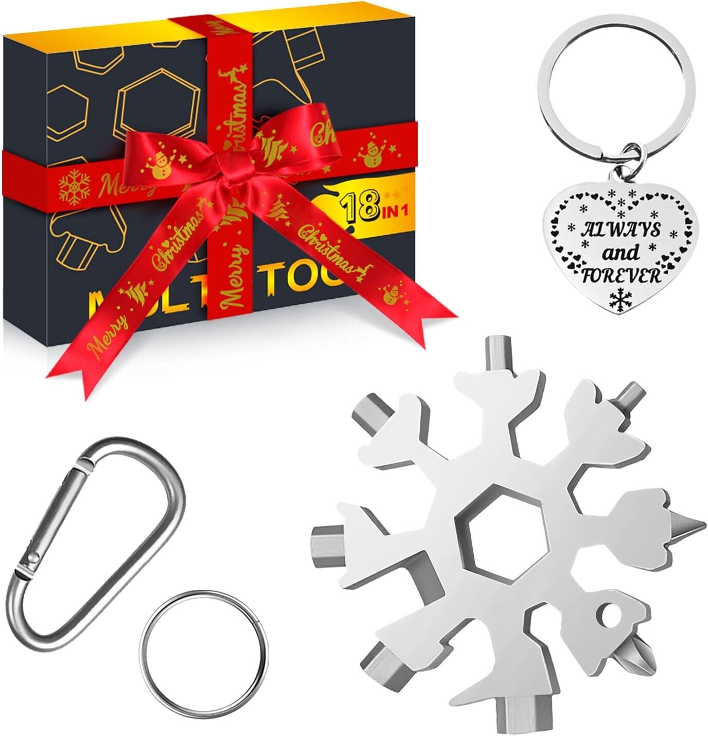 Stocking Stuffers For Men Dad Gifts 18 In 1 Snowflake Multitool Christmas Men