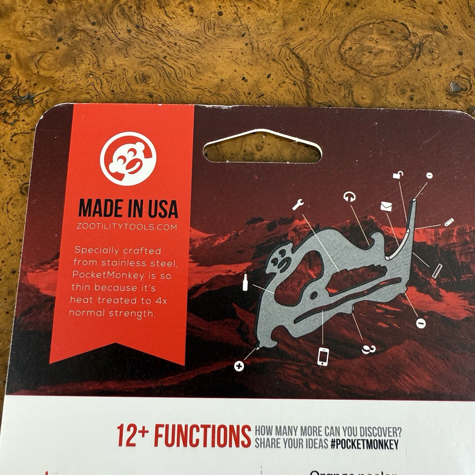 NEW Zootility – Pocket Monkey Multi-Tool 12 + Functions TSA Compliant Wallet