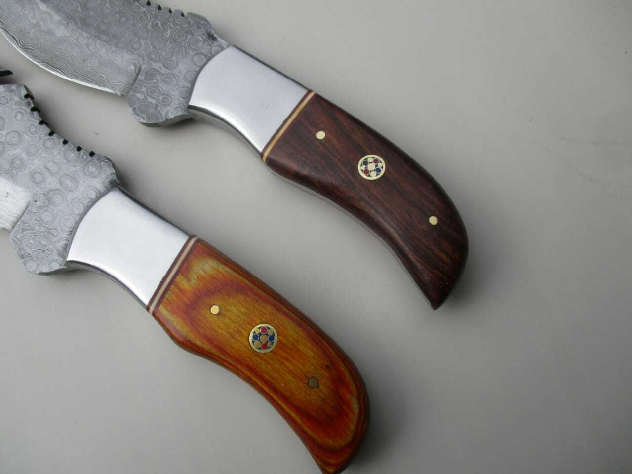 Damascus Steel Knife Hand Made For Hunting And Outdoor Activities