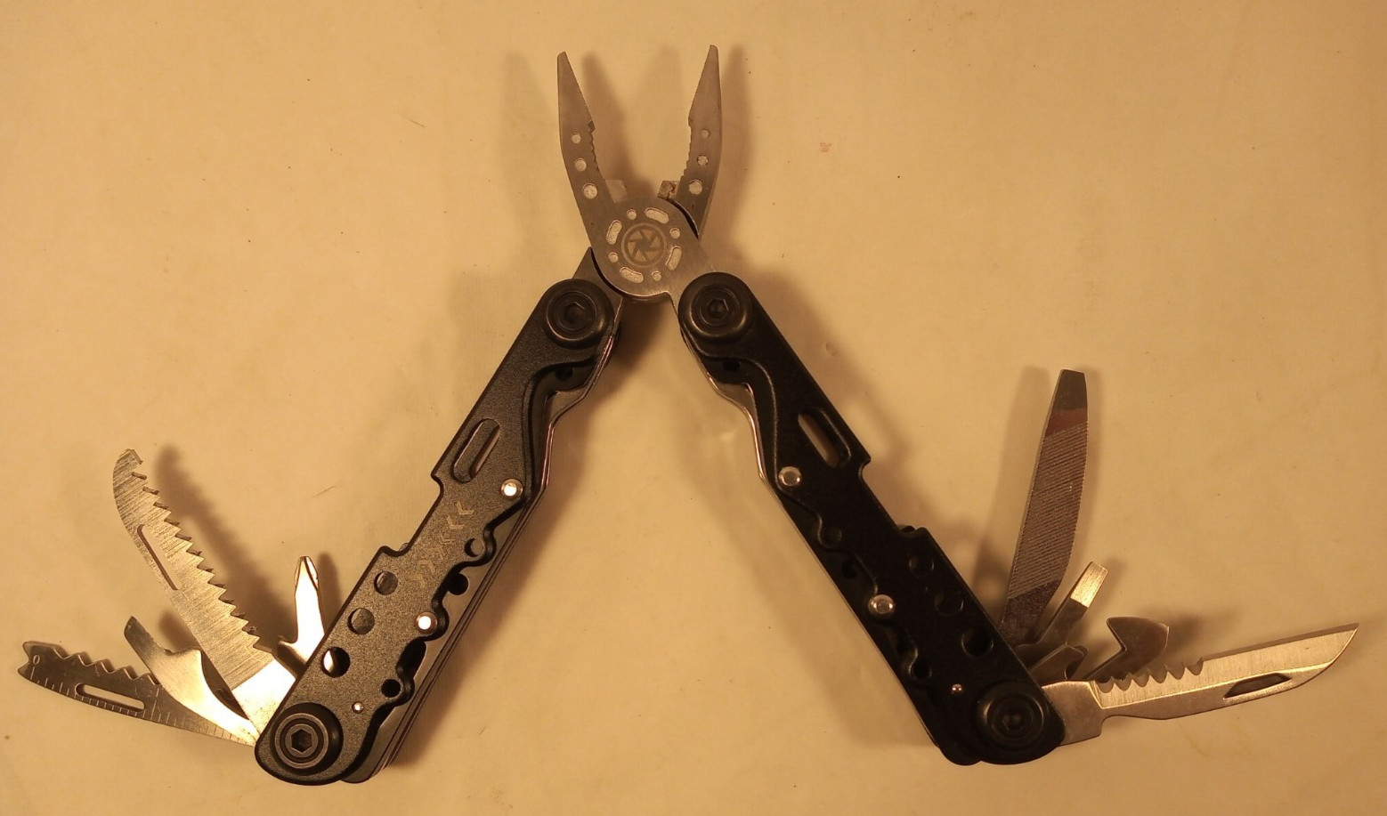14-In-1 Multi-Tool Pliers Knives Screwdrivers Opener Fish Scaler Saw File Ruler