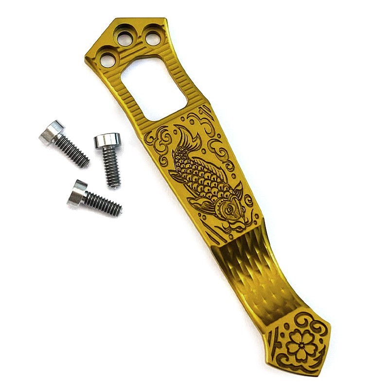 Ti2Steel Flame Titanium Pocket Clip for Emerson 3-Hole Koi Knife Clip