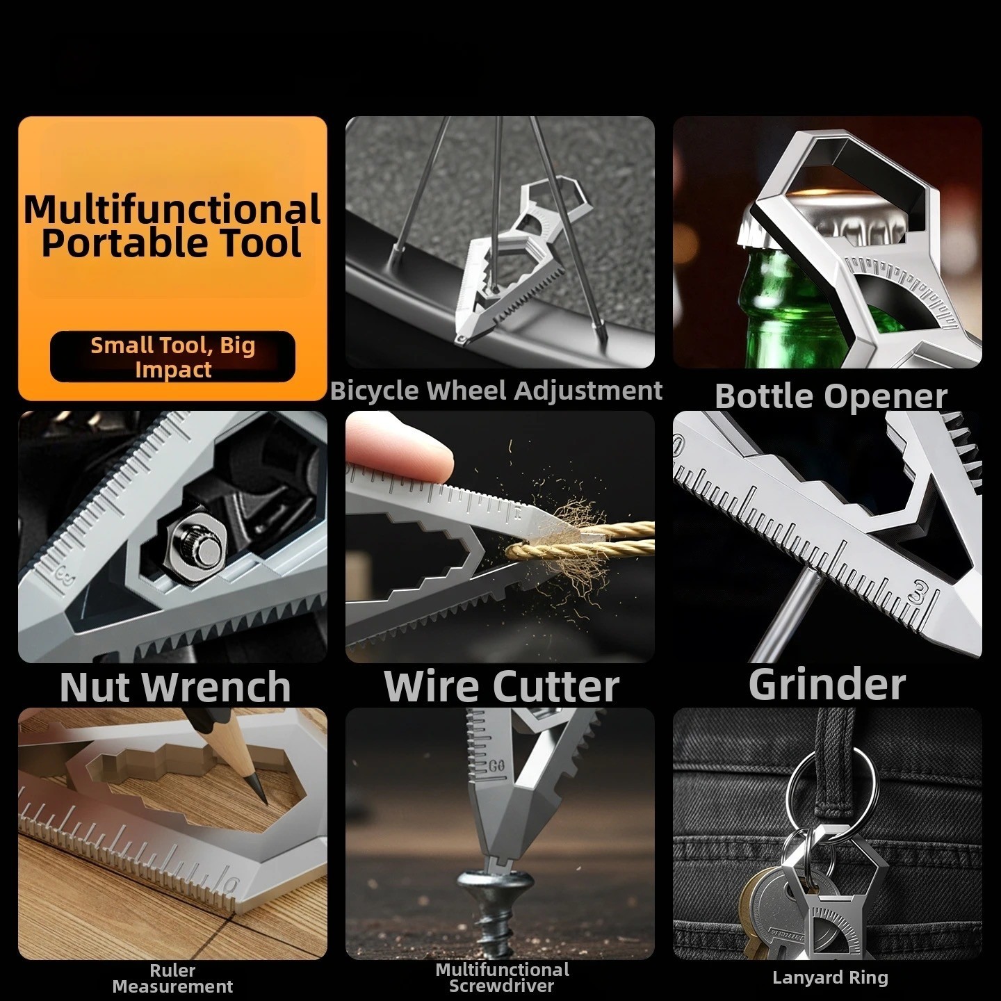 Small Multi Tool Mini Multitool Multifunction Car Escape Survival Bugout Travel