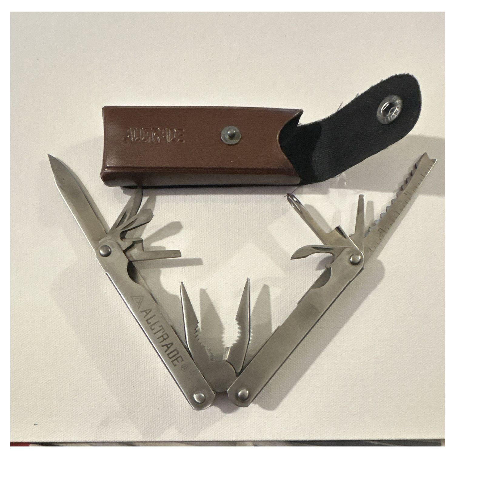 ALLTRADE Multi-Tool Stainless Steel, 8 Tools, Plier, Knife, Sheath Included