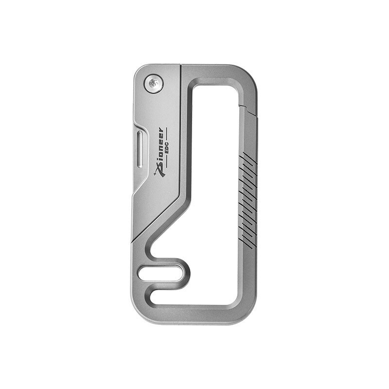 EDC Titanium Keychain Buckle 12C28 Blade Folding Knife Pocket Outdoor Multi Tool