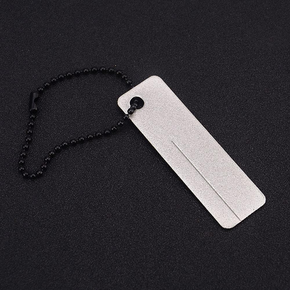 Diamond Grindstone Mini Portable Diamond Stone Sharpener with Keychain for Fi…