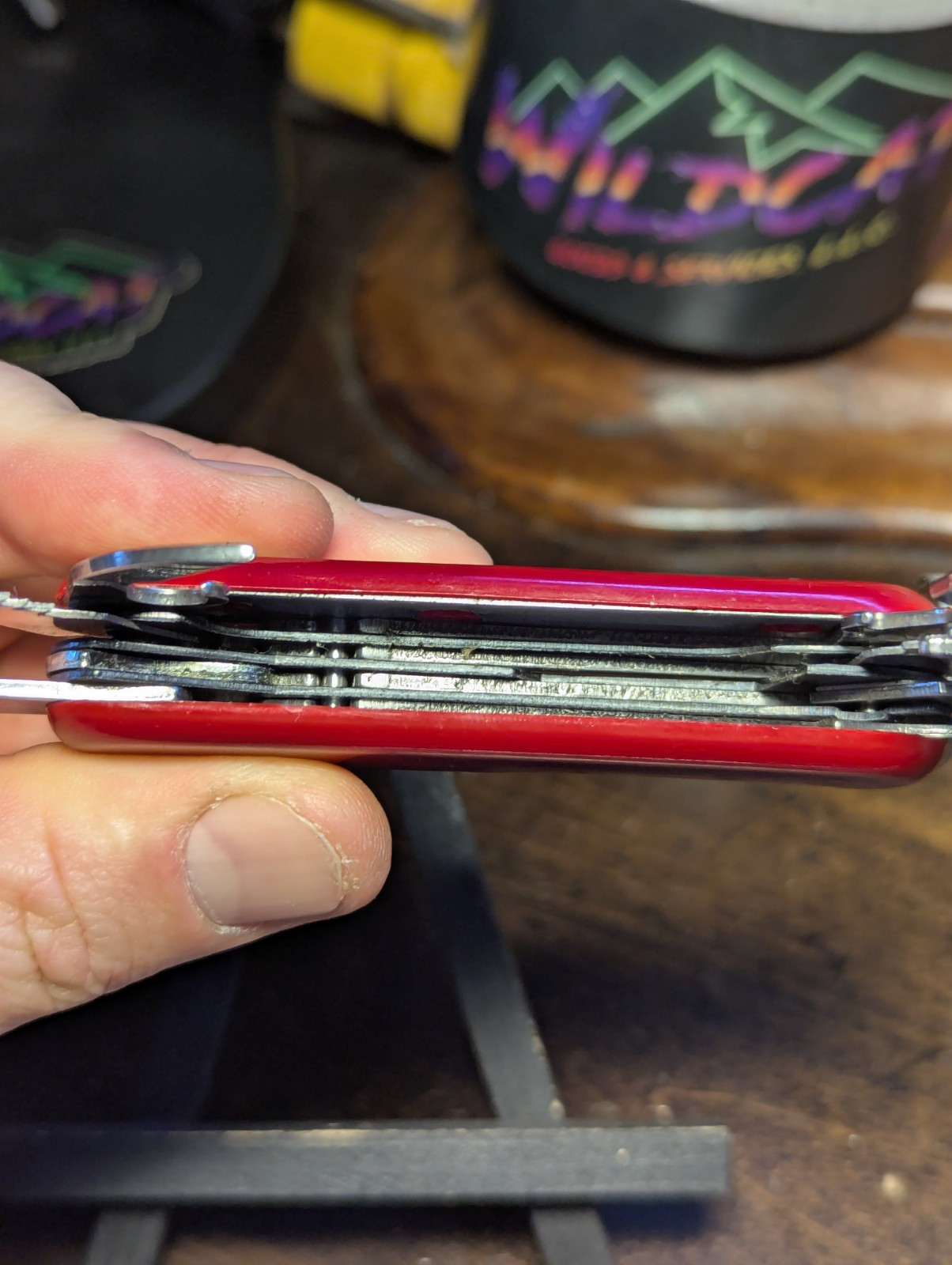 10-Tool Multi-Tool Pocket Knife Vintage Stainless Steel Japan Red (Missing 11th)