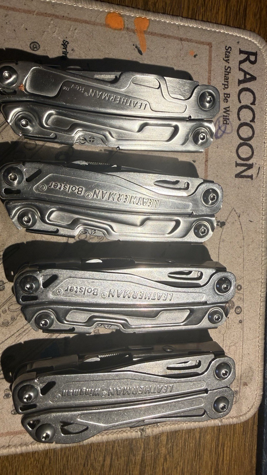 leatherman bolster,wingman,rev. Multi Tool