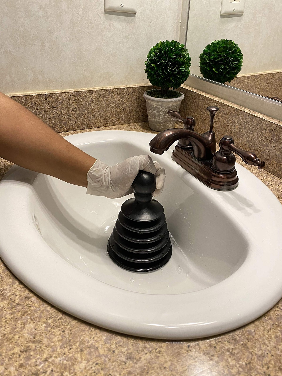 Mighty Tiny Plunger Designed for Bathroom/Kitchen Sinks, Perfect for RV’s. Un…
