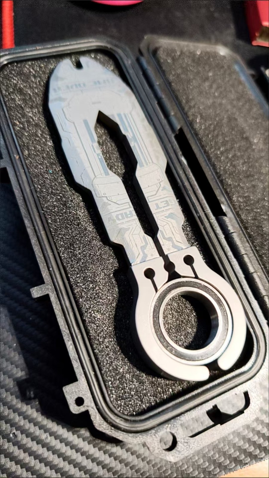 TC4/TC21 Titanium Alloy Multi Tool EDC Pocket Pry Bar with Wrench Socket CNC