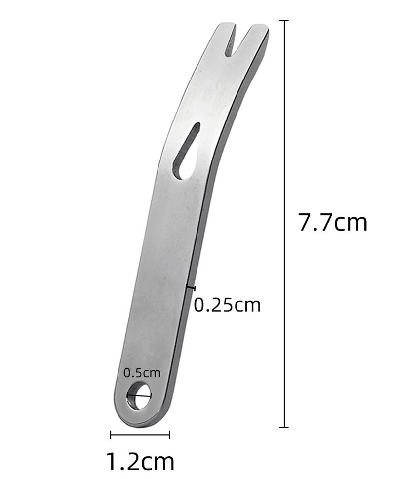 2PC EDC Stainless Steel Keychain Pry Bar Crowbar Practical Tool Wrap Rope Buckle