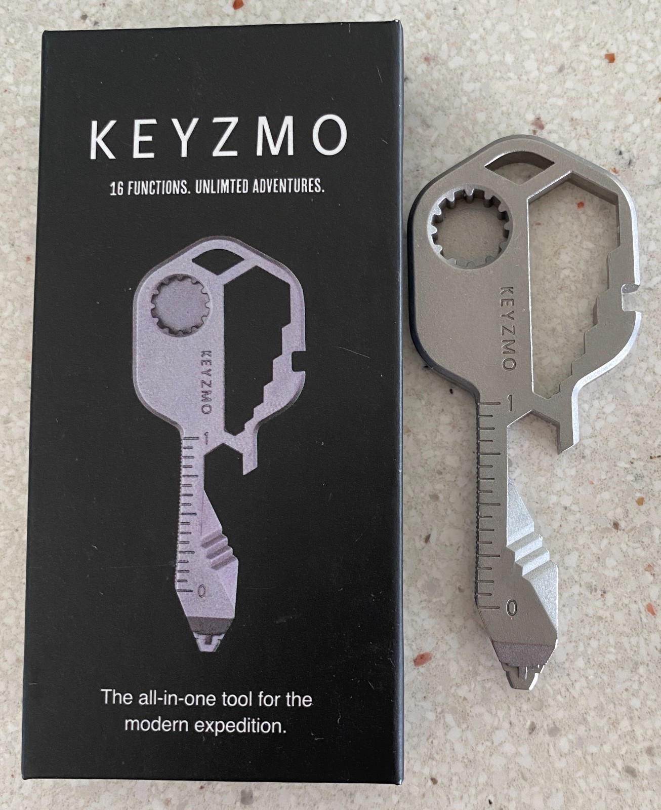 Keyzmo 16 Function All In One Pocket Tool Multi-Use Key Shaped Stainless New