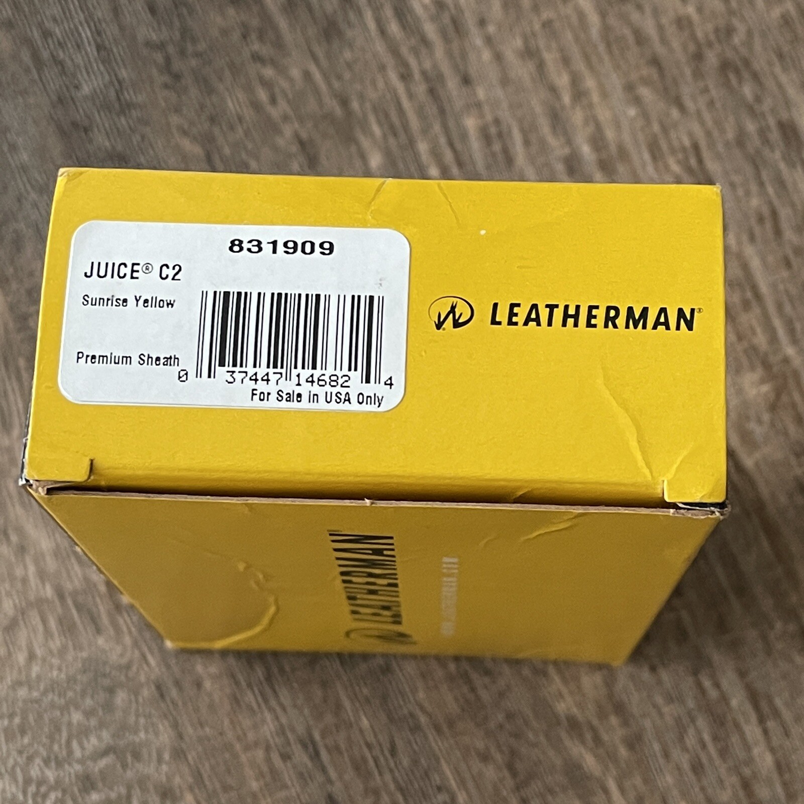 New, Leatherman Juice C2 Sunrise Yellow multitool w/premium nylon sheath