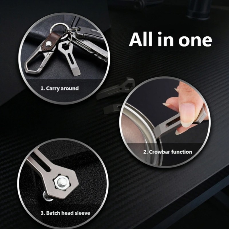 Stylish Metal Alloy Mini Pry Bar With Practical Functions For Everyday Carry