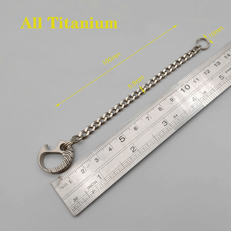Mini Titanium Keychain Carabiner Opener EDC Outdoor Travel Size Hanging Buckle