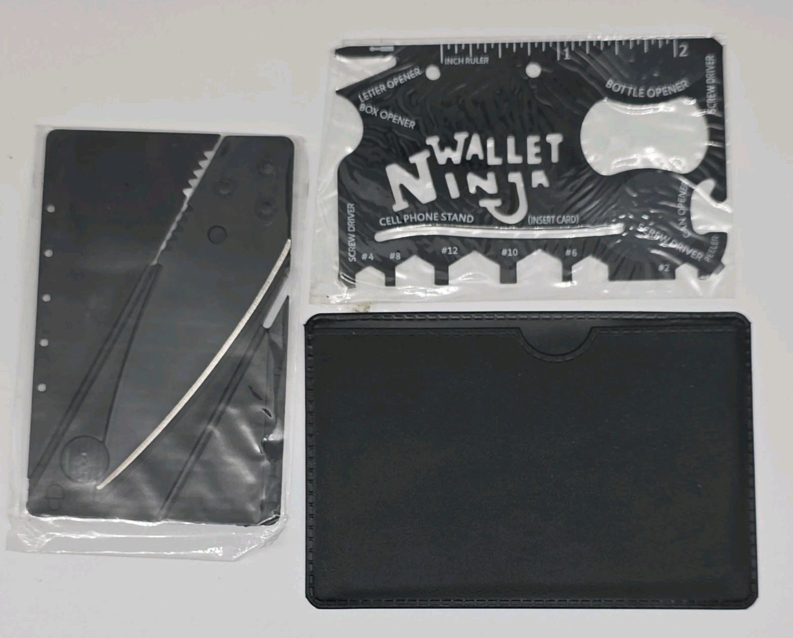 Wallet Ninja 18-in-1 Credit Card Multi-tool, EDC Card Knife & Carabiner