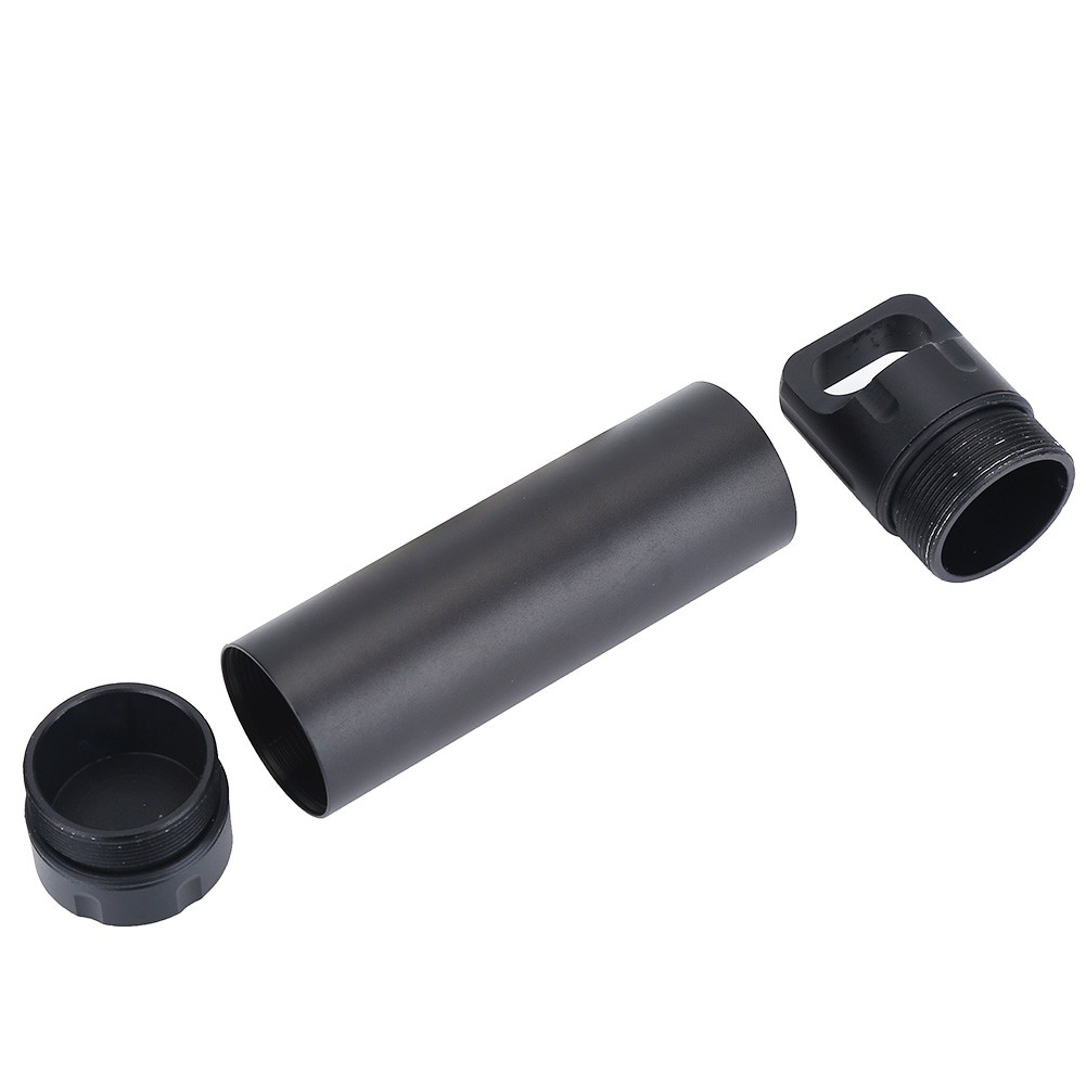 Waterproof Aluminum Pill Box Case Organizer Outdoor Medicine Holder (Black) CX4