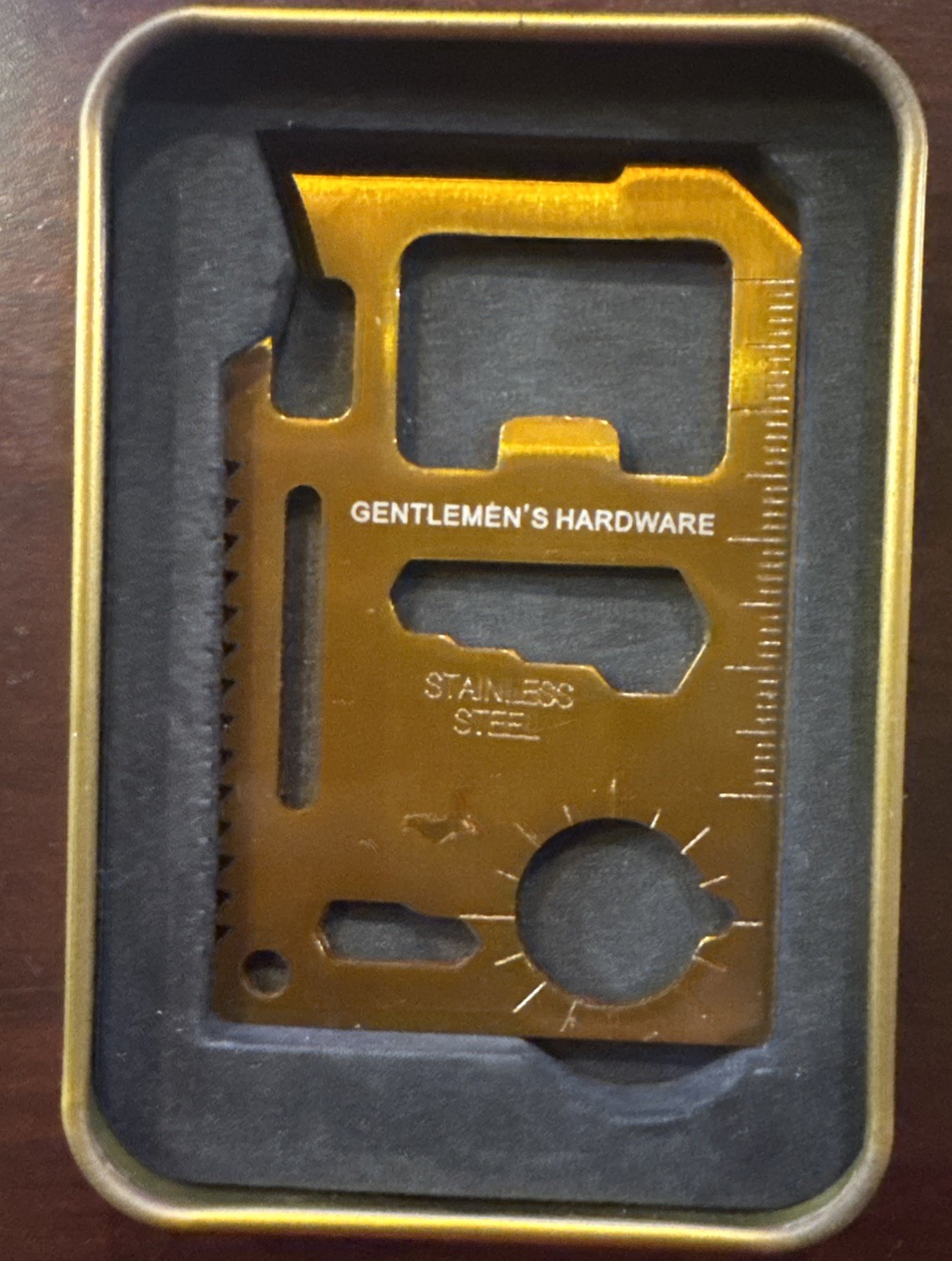 The Right Tool Credit Card Pocket Multi-Tool Stainless Steel