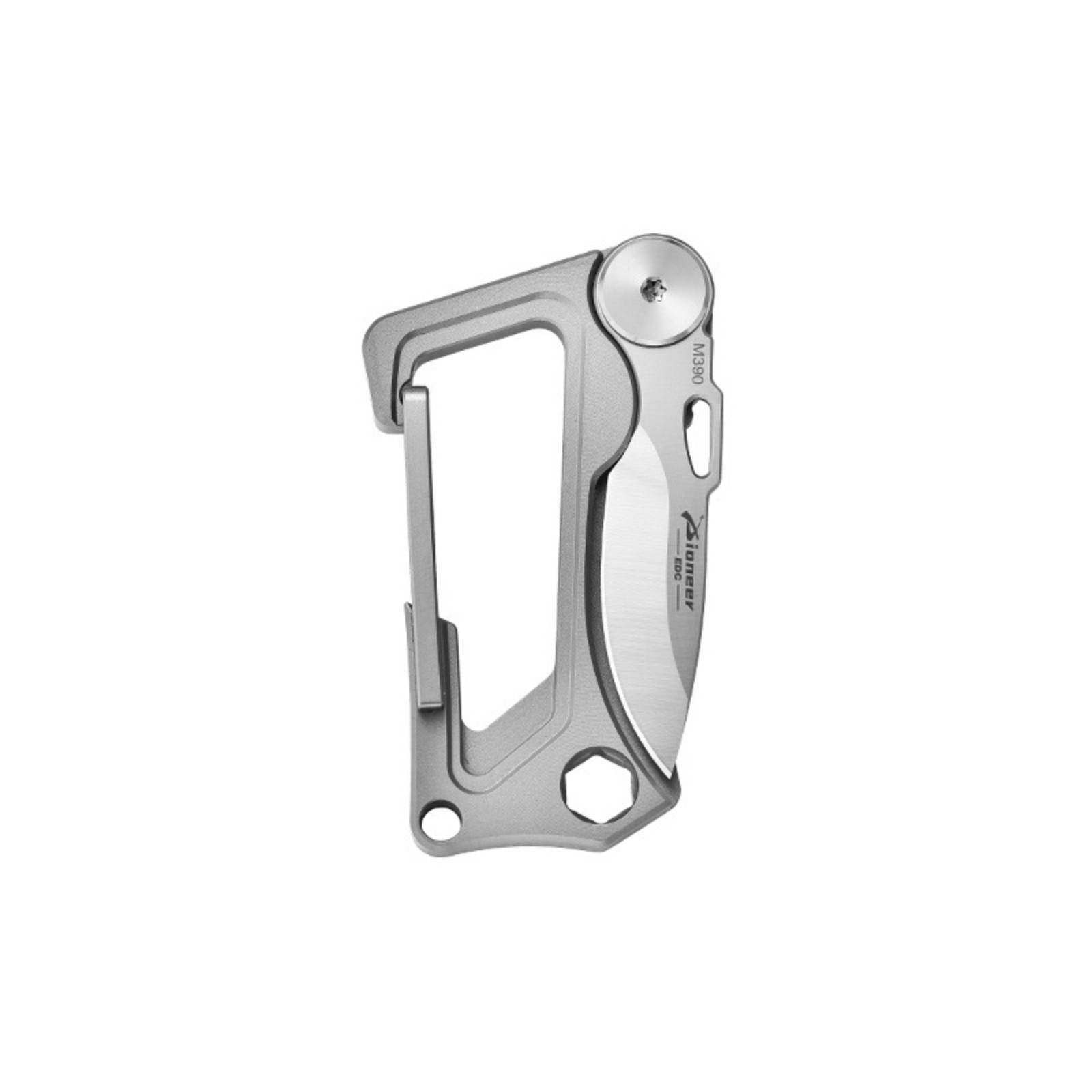 Titanium Alloy EDC Keychain Carabiner Multi Tool Gear with Knife Durable