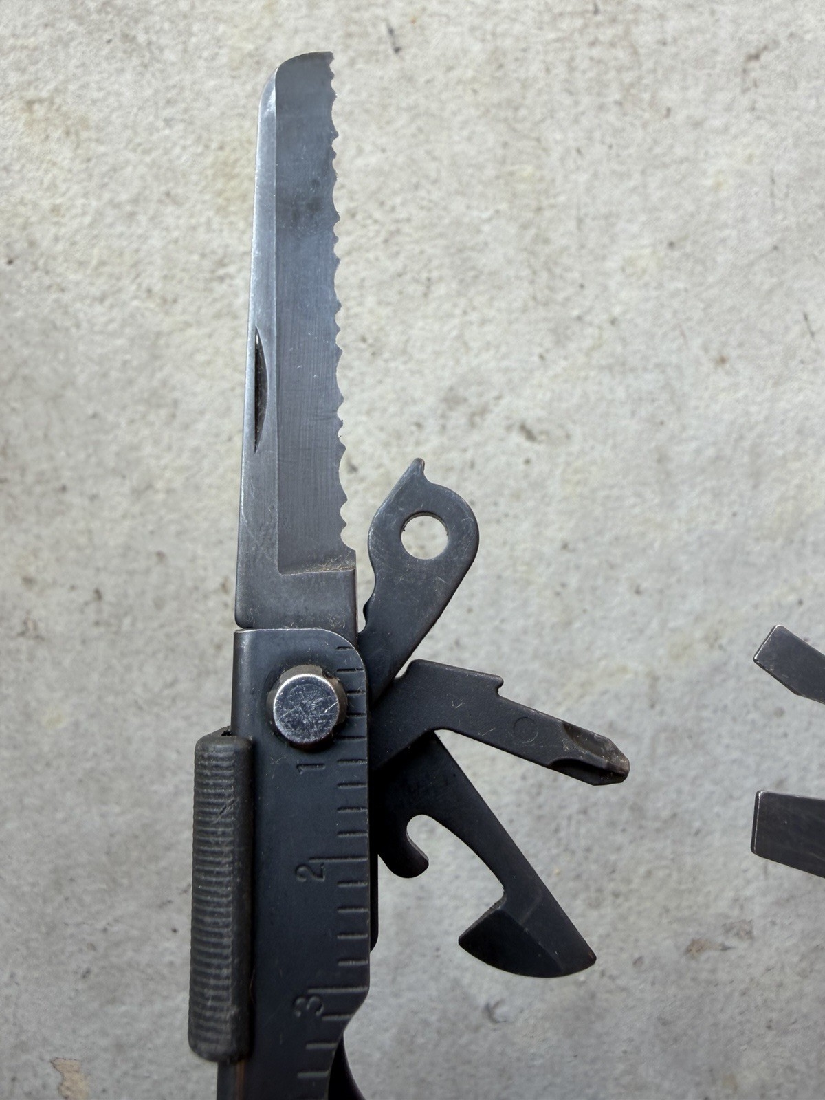 GERBER MP600 USA BLACK OXIDE MULTI TOOL, KNIFE, PLIER, W/SHEATH, VERY GOOD OA!