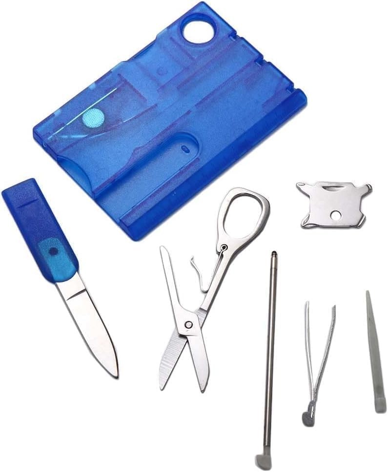 12-in-1 EDC Multitool Survival Tool with Knife Scissors Screwdriver Pocket Card
