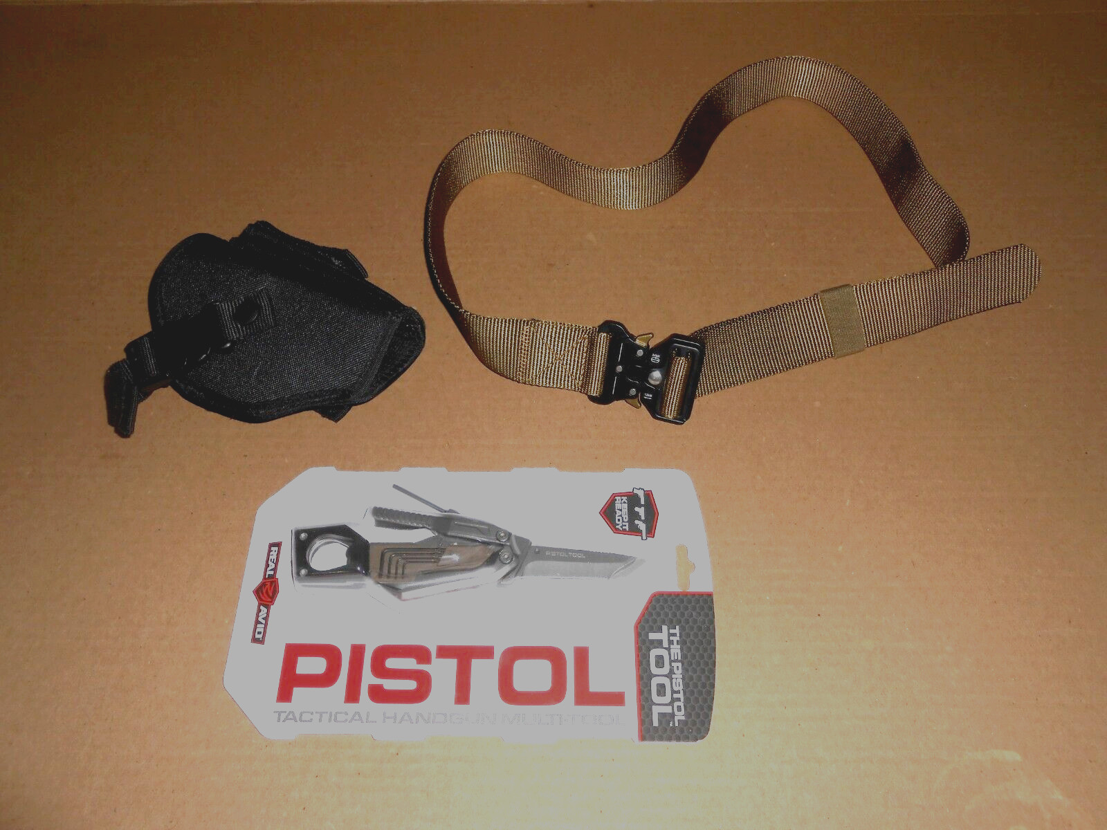 New REAL AVID Tactical Handgun Multi Tool Plus Handgun Holster & Click Belt !