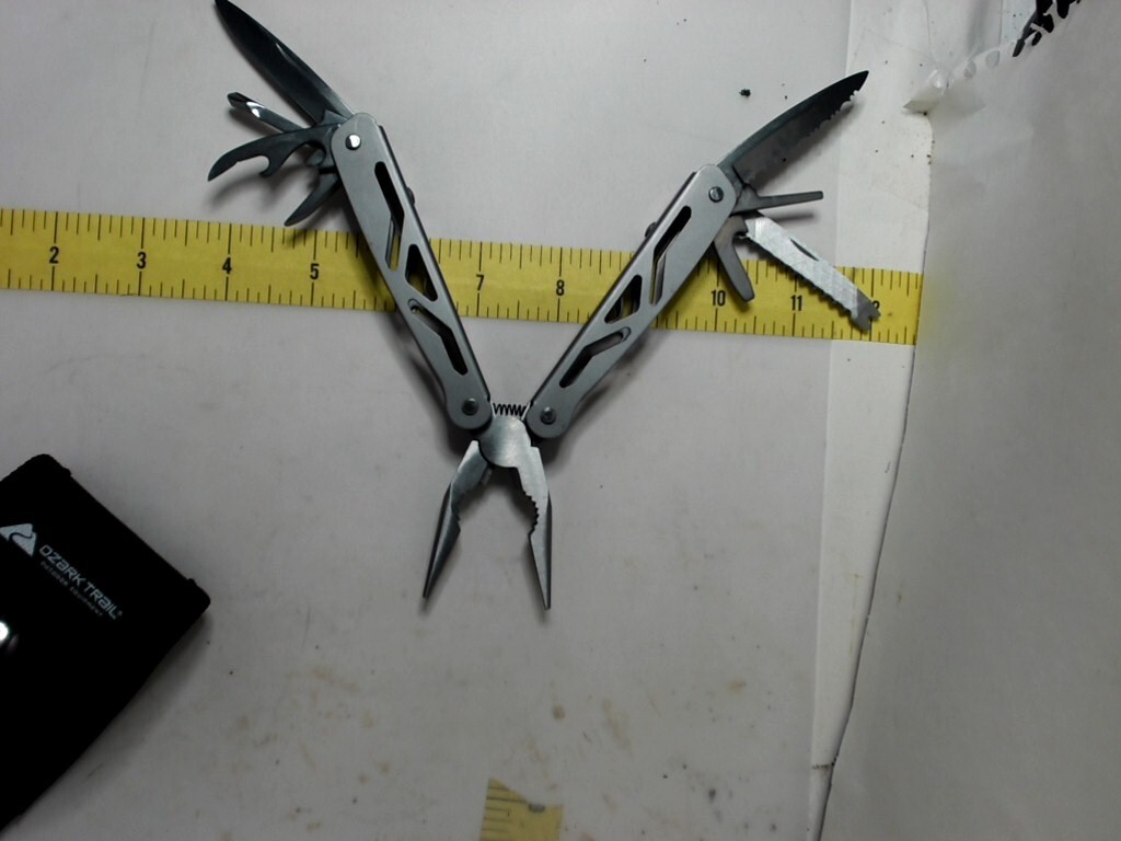 Ozark Trail Multi-Tool with Sheath Silver 12-in-1, Pliers, Wire Cutter, Knife