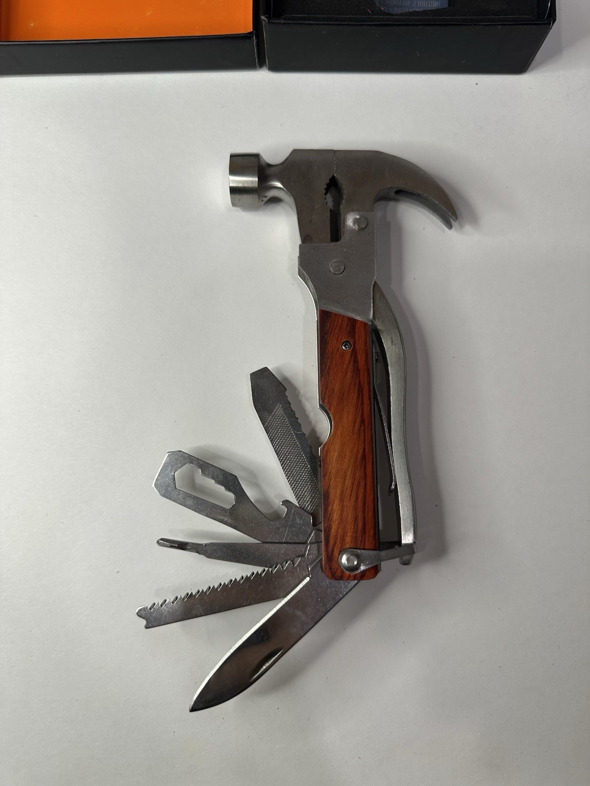 Mad Man Hammer Time 12-in-1 Multi Tool with Box – Hammer Knife Pliers Opener