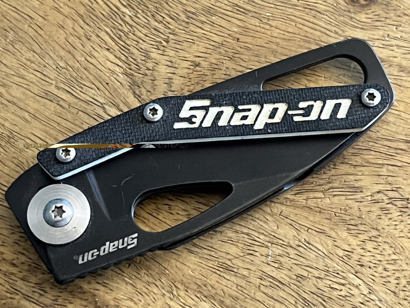 Snap-On BLACK Pocket Knife SUPER NICE!! TSA Confiscated ~TASKCo