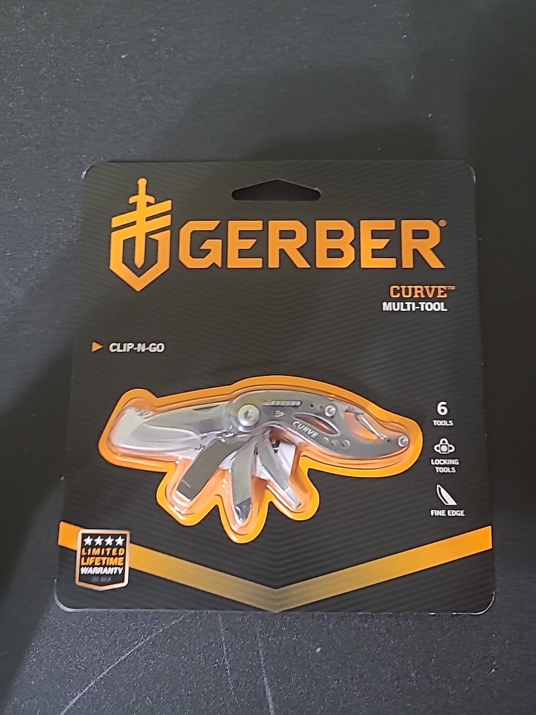Gerber Curve Multi-Tool Keychain Compatible 6 Tools 1 oz. Grey 31-000206